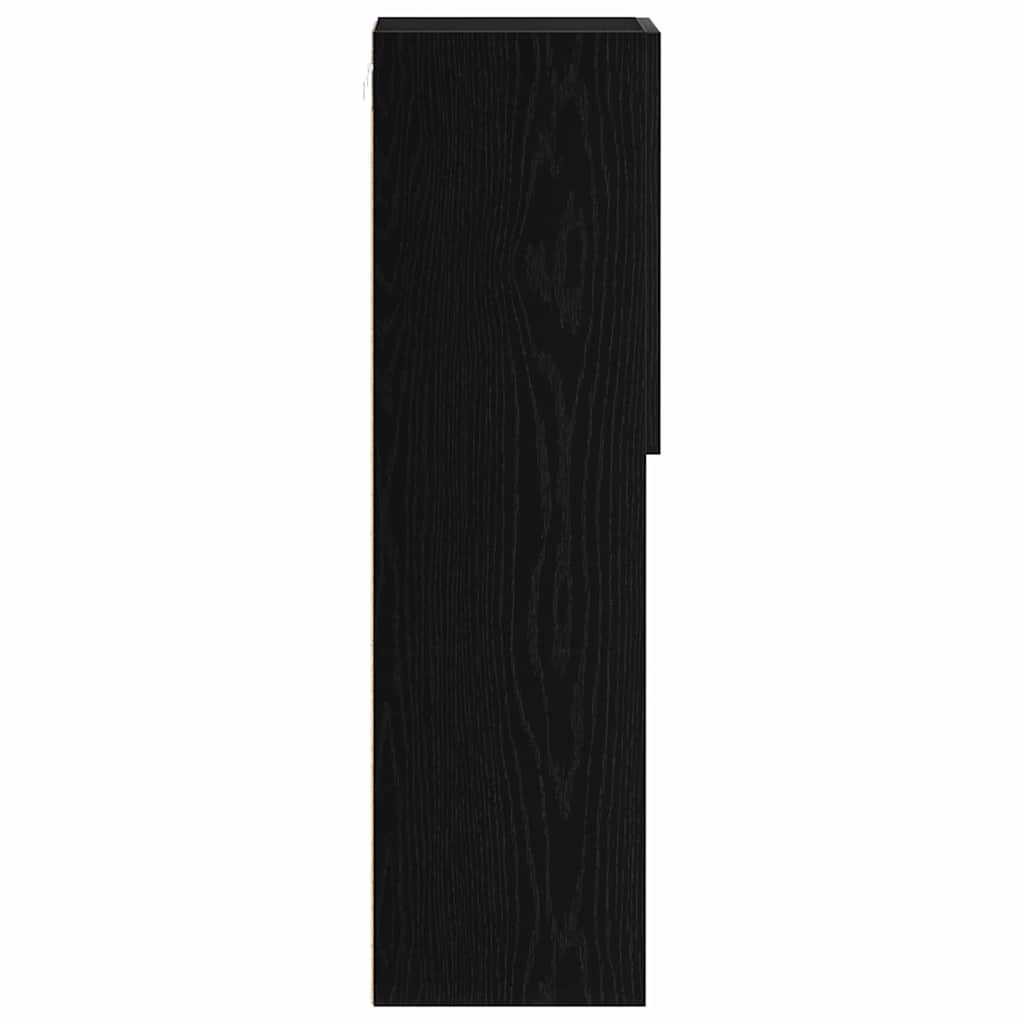 Televizoriaus spintelė 2 pcs Juoda 30,5 x 30 x 102 cm