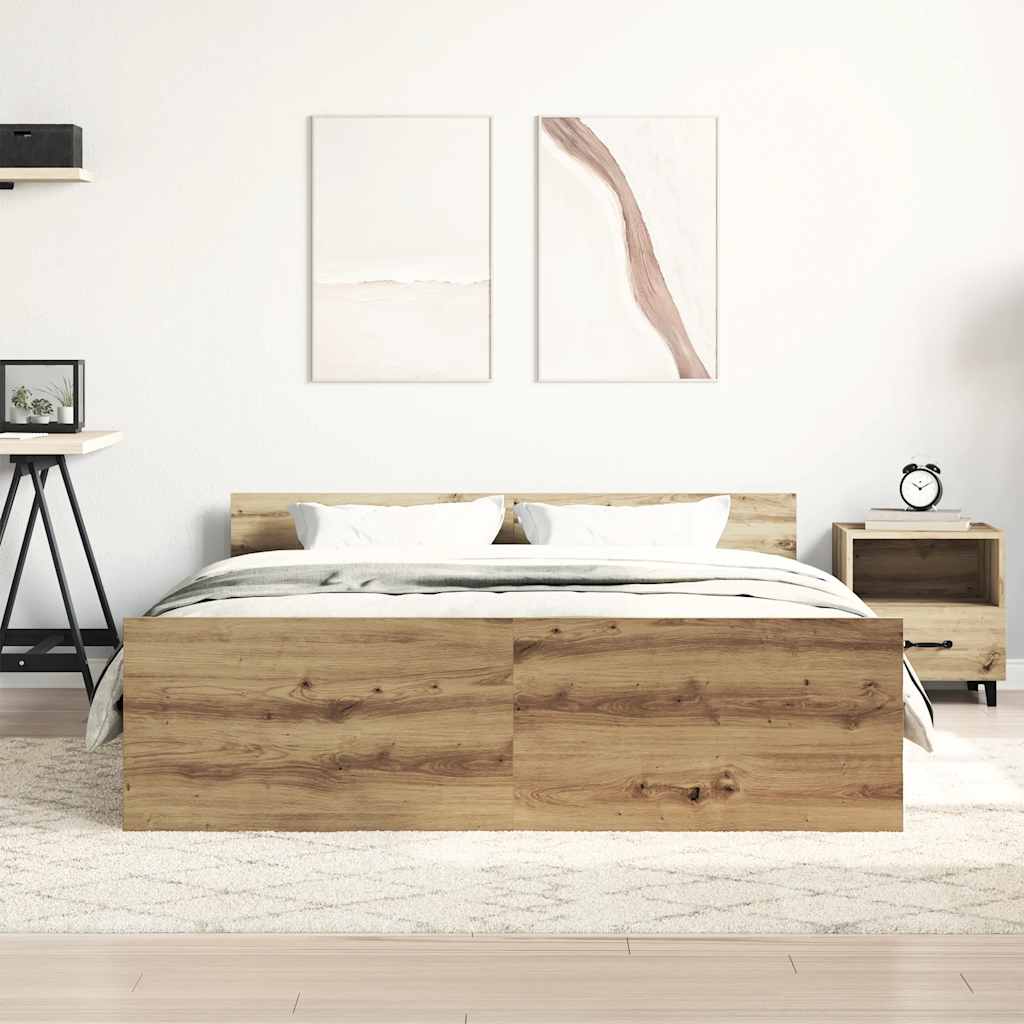 Lovos rėmas be čiužinio, artisano ąžuolo, 120x190 cm