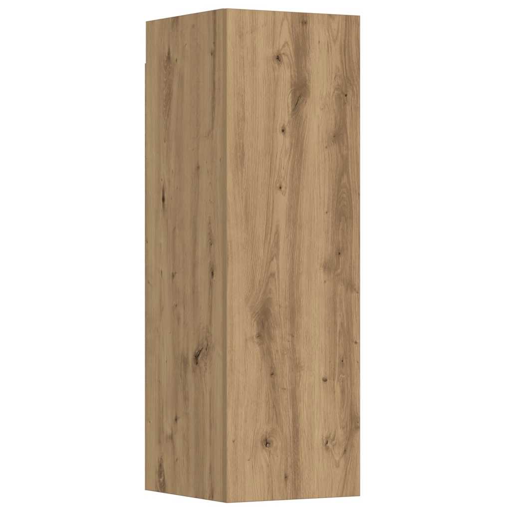 3 dalių sieninis televizoriaus spintelės komplektas Artisan Oak