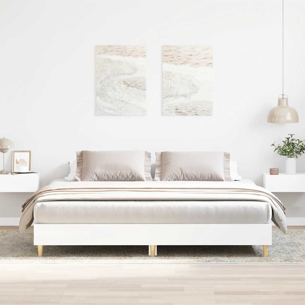 Lovos rėmas be čiužinio, baltas, 180x200 cm, inžinerinė mediena