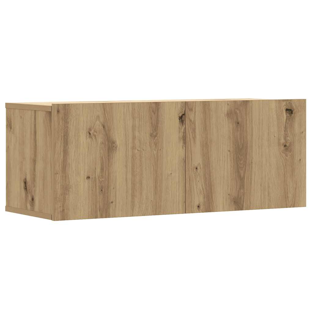 3 dalių sieninis televizoriaus spintelės komplektas Artisan Oak