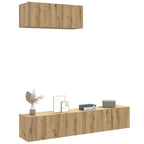 3 dalių sieninis televizoriaus spintelės komplektas Artisan Oak