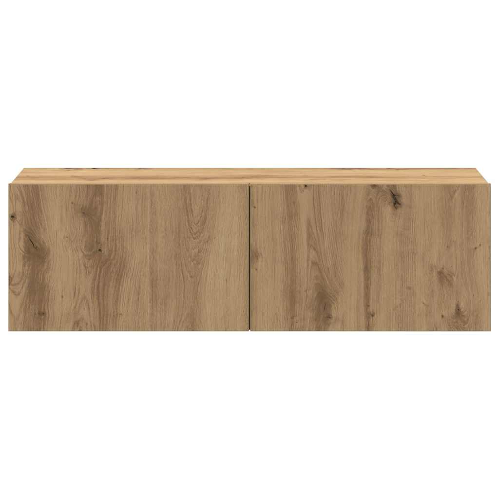4 dalių sieninis televizoriaus spintelės komplektas Artisan Oak