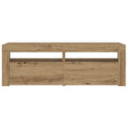 Spintelės prie lovos 2 vnt su šviesos diodais Artisan Oak