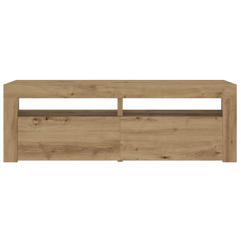 Spintelės prie lovos 2 vnt su šviesos diodais Artisan Oak