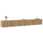 3 dalių sieninis televizoriaus spintelės komplektas Artisan Oak