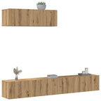 3 dalių sieninis televizoriaus spintelės komplektas Artisan Oak