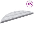 Laiptų danga Pusmėnulio 5 pcs Sidabro 60 x 18 cm Aliuminis