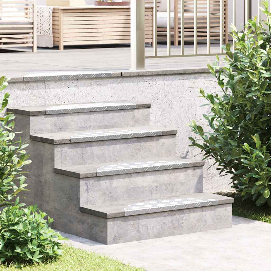 Laiptų danga Pusmėnulio 15 pcs Sidabro 60 x 18 cm Aliuminis