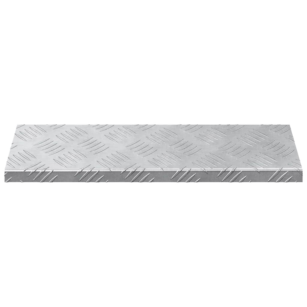 Laiptų danga Stačiakampio 10 pcs Sidabro 60 x 18 cm Aliuminis