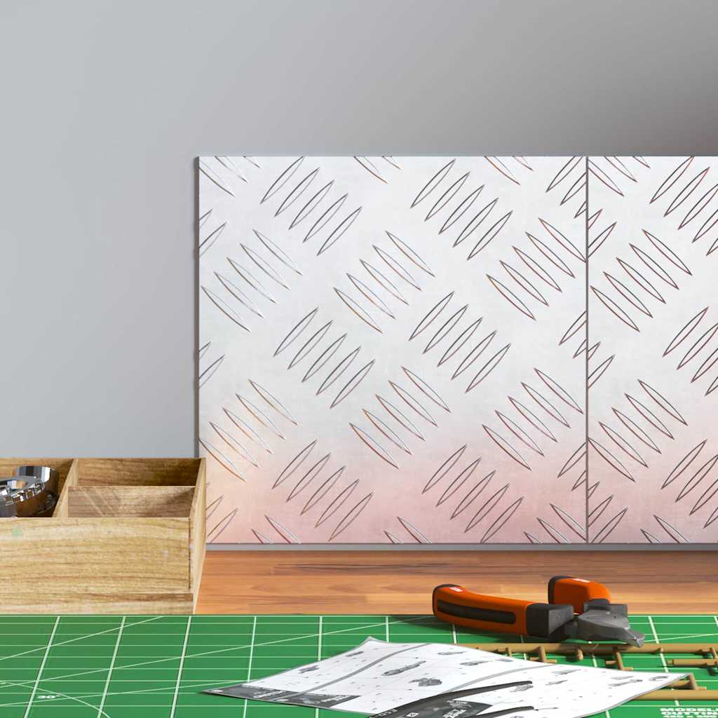 Laiptų danga Kvadrato 2 pcs Sidabro 20 x 20 cm Aliuminis