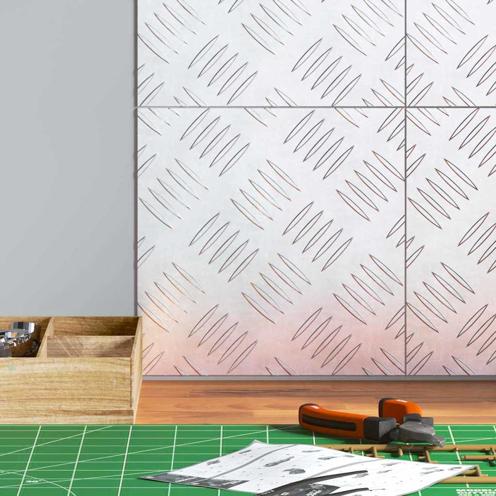 Laiptų danga Kvadrato 4 pcs Sidabro 20 x 20 cm Aliuminis