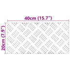 Laiptų danga Stačiakampio 2 pcs Sidabro 40 x 20 cm Aliuminis