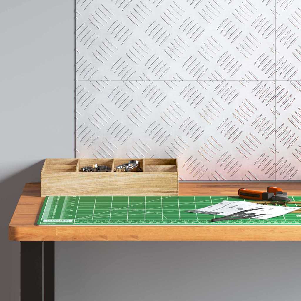 Laiptų danga Stačiakampio 4 pcs Sidabro 40 x 20 cm Aliuminis