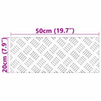 Laiptų danga Stačiakampio 2 pcs Sidabro 50 x 20 cm Aliuminis