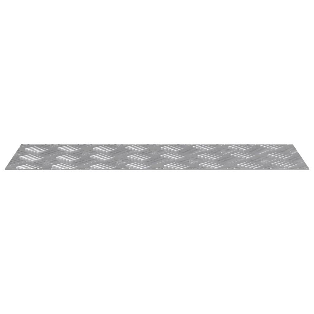 Laiptų danga Stačiakampio 4 pcs Sidabro 60 x 20 cm Aliuminis