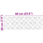 Laiptų danga Stačiakampio 4 pcs Sidabro 60 x 20 cm Aliuminis
