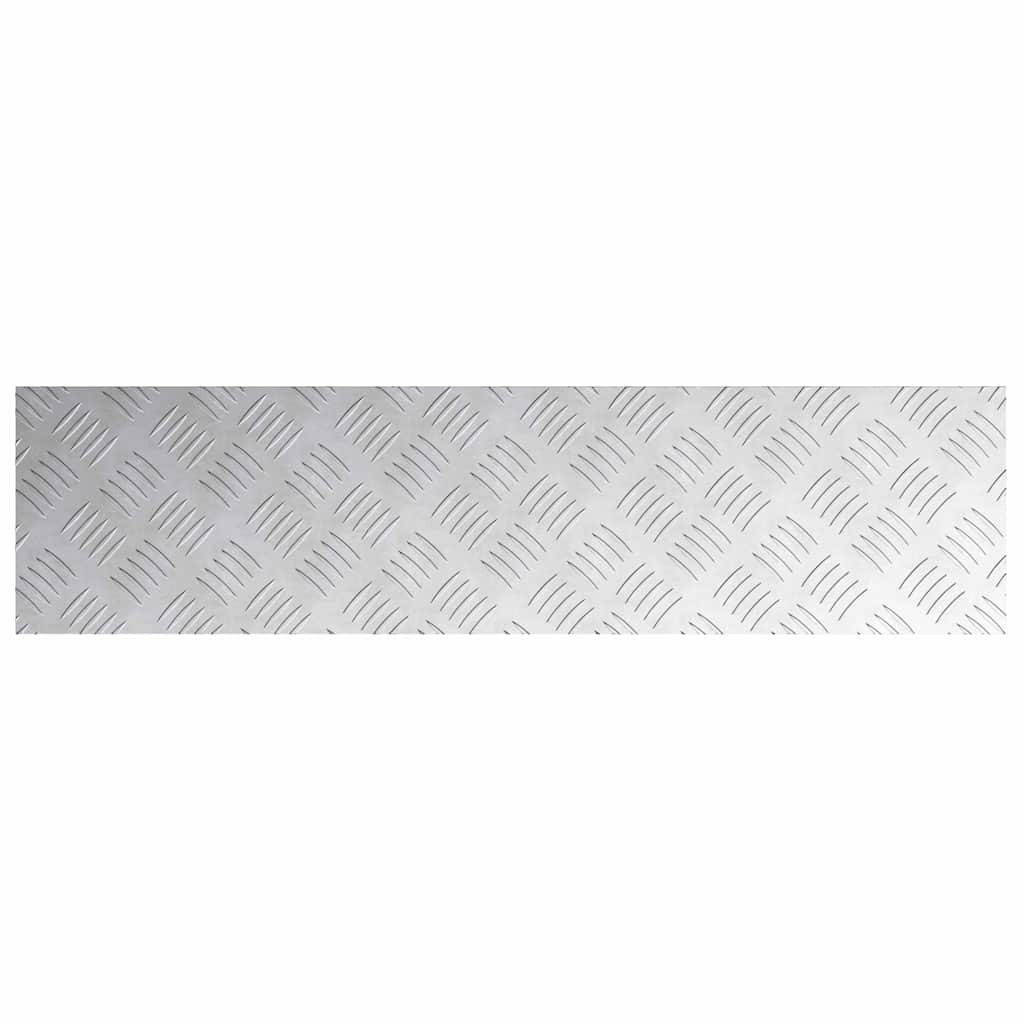 Laiptų danga Stačiakampio 4 pcs Sidabro 80 x 20 cm Aliuminis