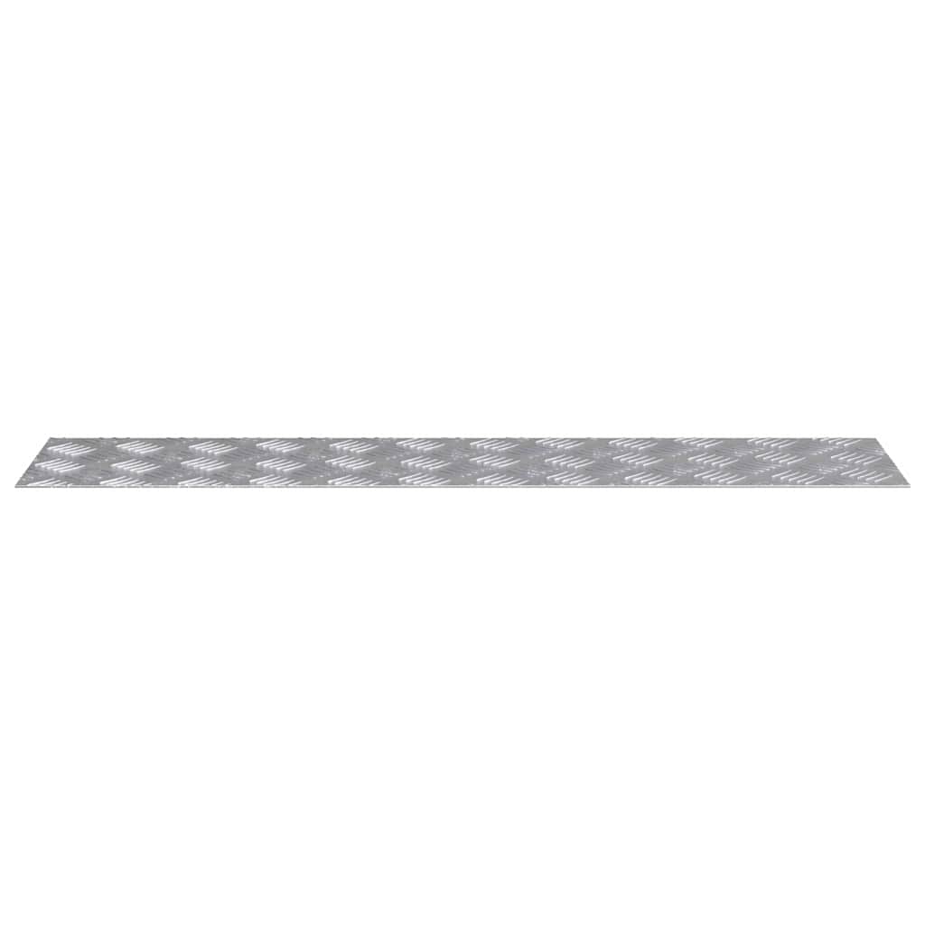 Laiptų danga Stačiakampio 4 pcs Sidabro 90 x 20 cm Aliuminis