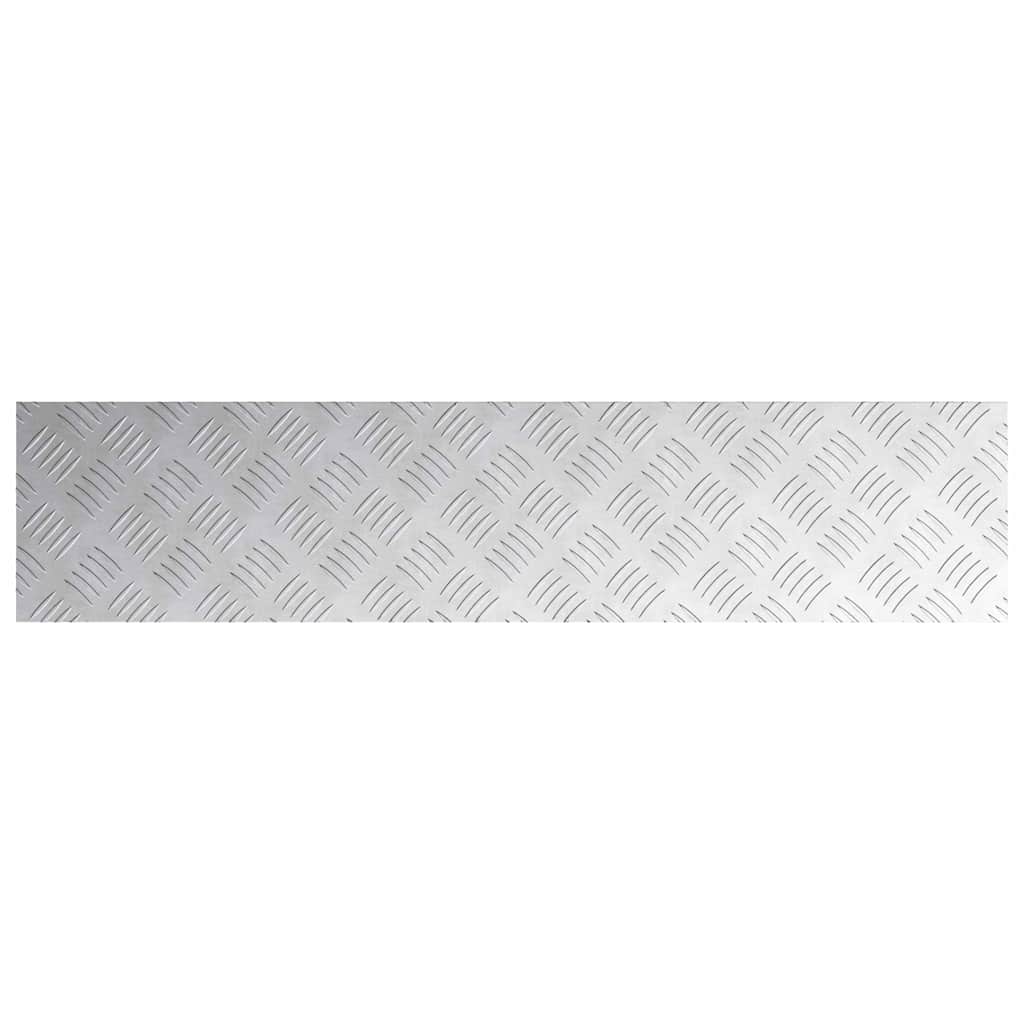 Laiptų danga Stačiakampio 4 pcs Sidabro 90 x 20 cm Aliuminis