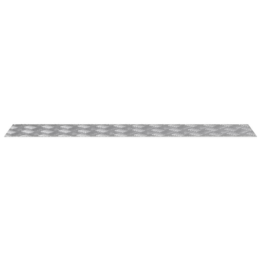 Laiptų danga Stačiakampio 4 pcs Sidabro 100 x 20 cm Aliuminis