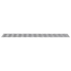 Laiptų danga Stačiakampio 4 pcs Sidabro 100 x 20 cm Aliuminis