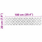 Laiptų danga Stačiakampio 4 pcs Sidabro 100 x 20 cm Aliuminis