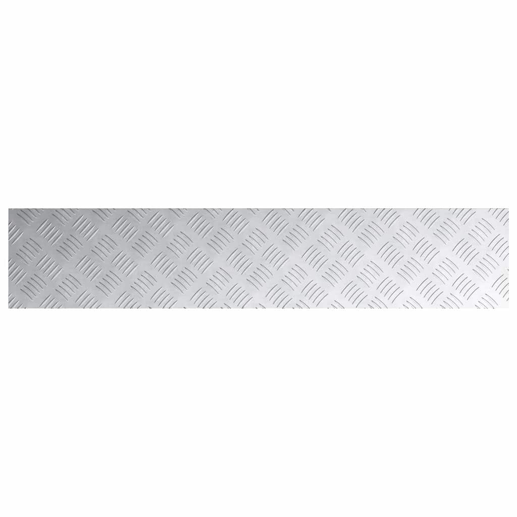 Laiptų danga Stačiakampio 4 pcs Sidabro 100 x 20 cm Aliuminis