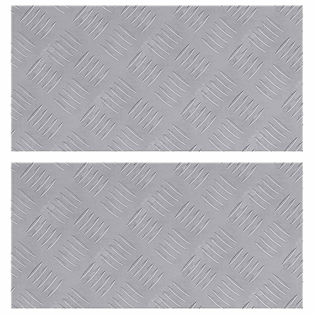 Laiptų danga Stačiakampio 2 pcs Sidabro 50 x 25 cm Aliuminis