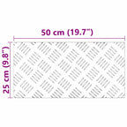 Laiptų danga Stačiakampio 2 pcs Sidabro 50 x 25 cm Aliuminis