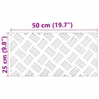 Laiptų danga Stačiakampio 2 pcs Sidabro 50 x 25 cm Aliuminis