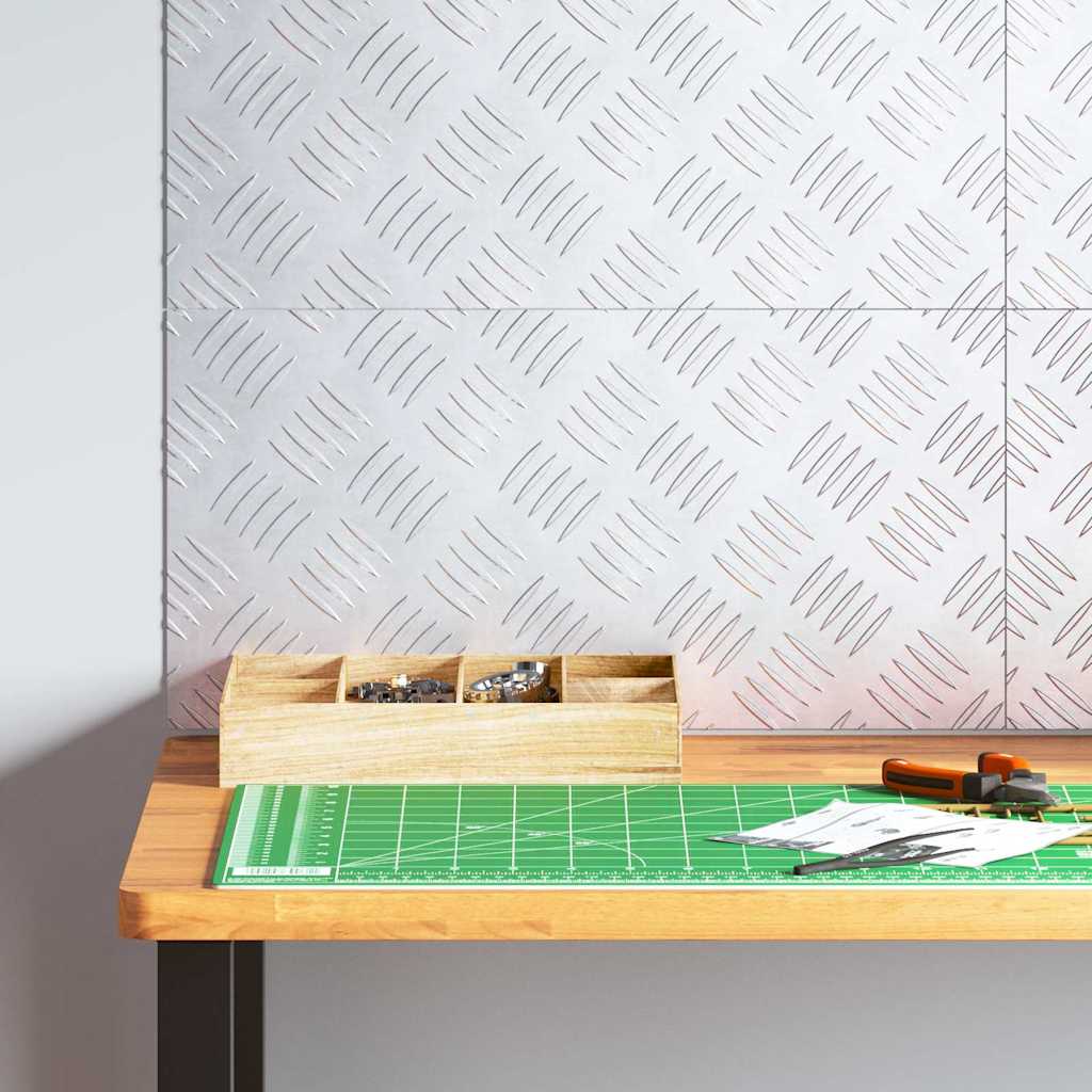 Laiptų danga Stačiakampio 4 pcs Sidabro 50 x 25 cm Aliuminis
