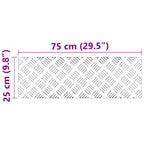 Laiptų danga Stačiakampio 4 pcs Sidabro 75 x 25 cm Aliuminis