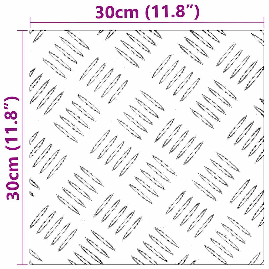 Laiptų danga Kvadrato 2 pcs Sidabro 30 x 30 cm Aliuminis