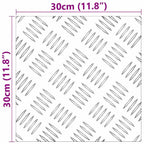 Laiptų danga Kvadrato 4 pcs Sidabro 30 x 30 cm Aliuminis