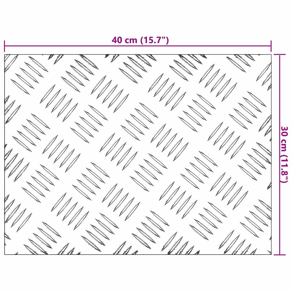 Laiptų danga Stačiakampio 2 pcs Sidabro 40 x 30 cm Aliuminis