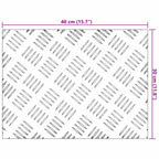 Laiptų danga Stačiakampio 2 pcs Sidabro 40 x 30 cm Aliuminis