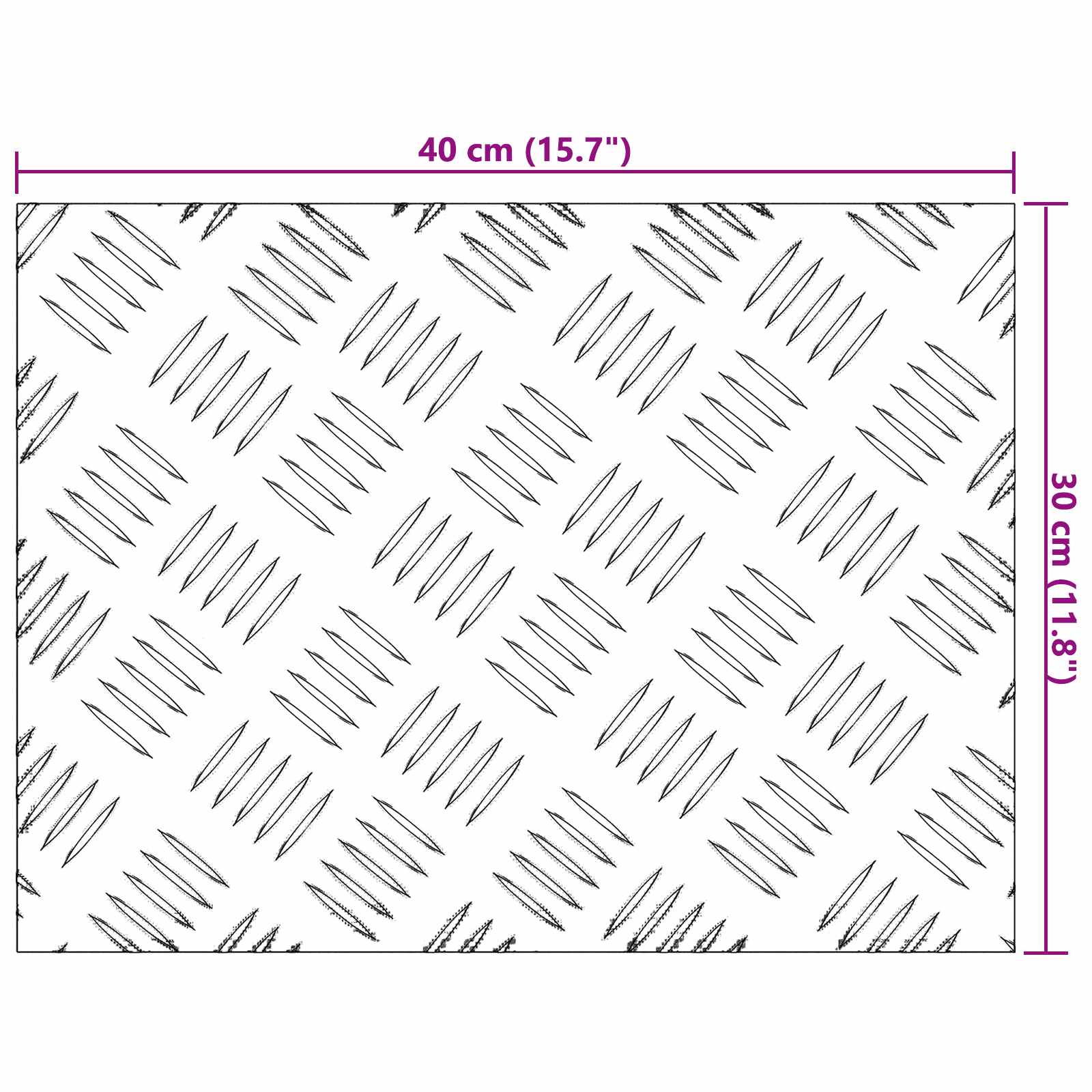 Laiptų danga Stačiakampio 2 pcs Sidabro 40 x 30 cm Aliuminis