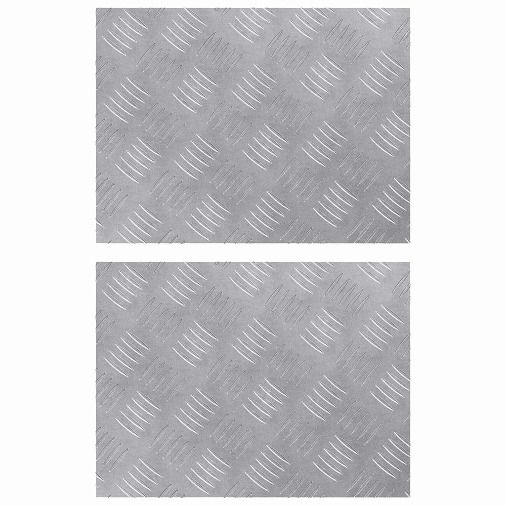 Laiptų danga Stačiakampio 2 pcs Sidabro 40 x 30 cm Aliuminis