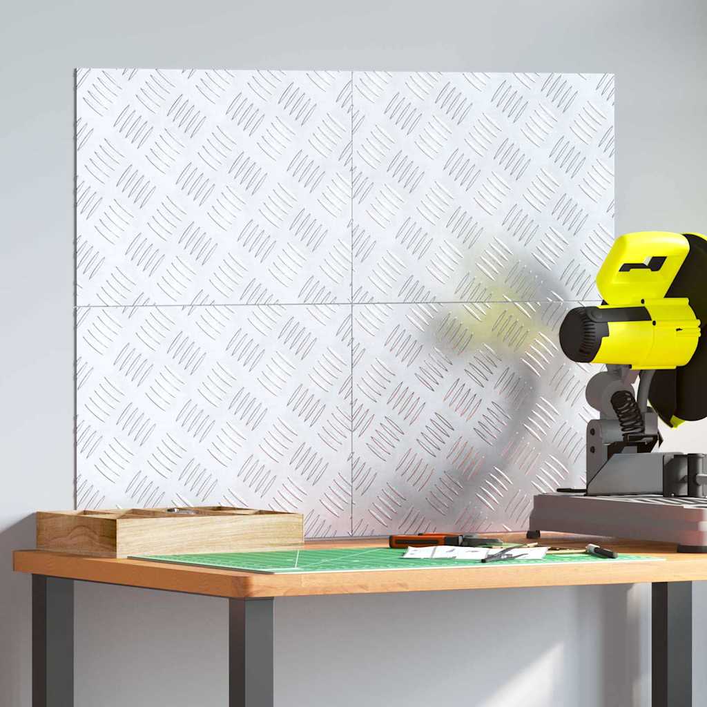 Laiptų danga Stačiakampio 4 pcs Sidabro 40 x 30 cm Aliuminis