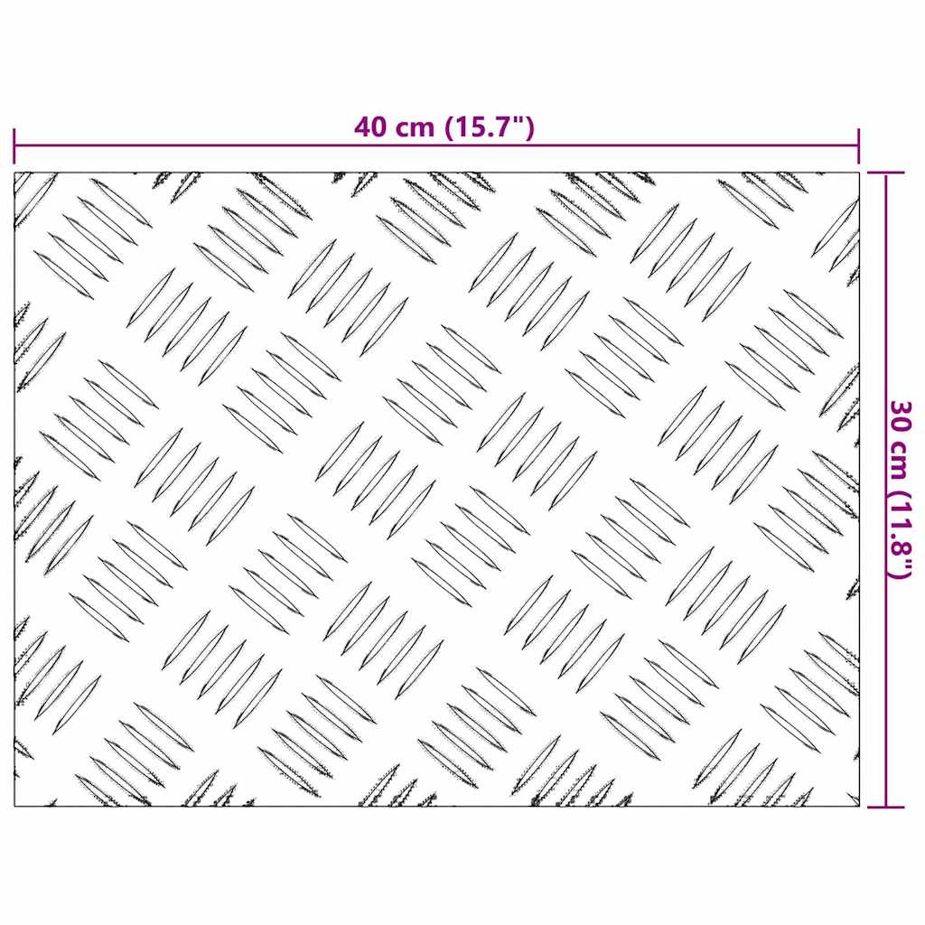 Laiptų danga Stačiakampio 4 pcs Sidabro 40 x 30 cm Aliuminis