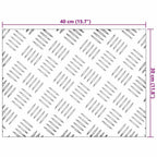 Laiptų danga Stačiakampio 4 pcs Sidabro 40 x 30 cm Aliuminis