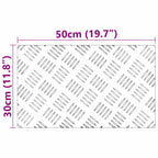 Laiptų danga Stačiakampio 2 pcs Sidabro 50 x 30 cm Aliuminis