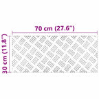 Laiptų danga Stačiakampio 4 pcs Sidabro 70 x 30 cm Aliuminis