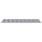 Laiptų danga Stačiakampio 2 pcs Sidabro 80 x 30 cm Aliuminis