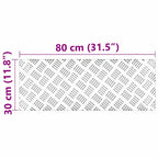 Laiptų danga Stačiakampio 2 pcs Sidabro 80 x 30 cm Aliuminis