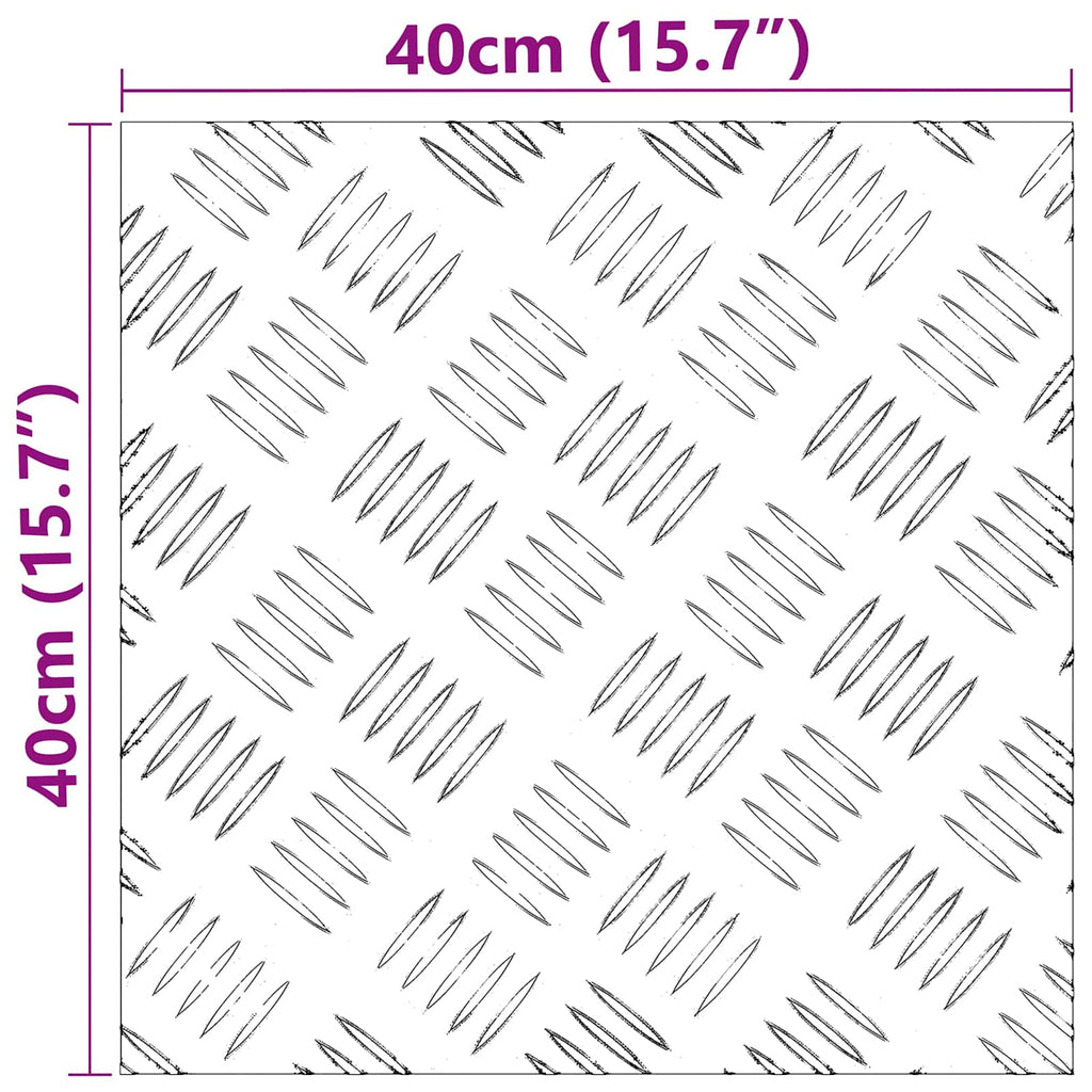 Laiptų danga Kvadrato 4 pcs Sidabro 40 x 40 cm Aliuminis
