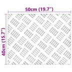 Laiptų danga Stačiakampio 2 pcs Sidabro 50 x 40 cm Aliuminis