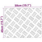 Laiptų danga Stačiakampio 4 pcs Sidabro 50 x 40 cm Aliuminis