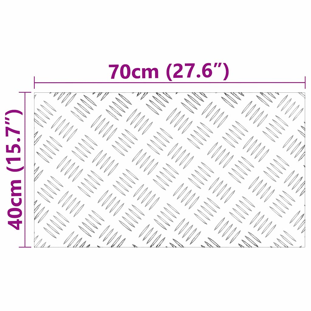 Laiptų danga Stačiakampio 2 pcs Sidabro 70 x 40 cm Aliuminis